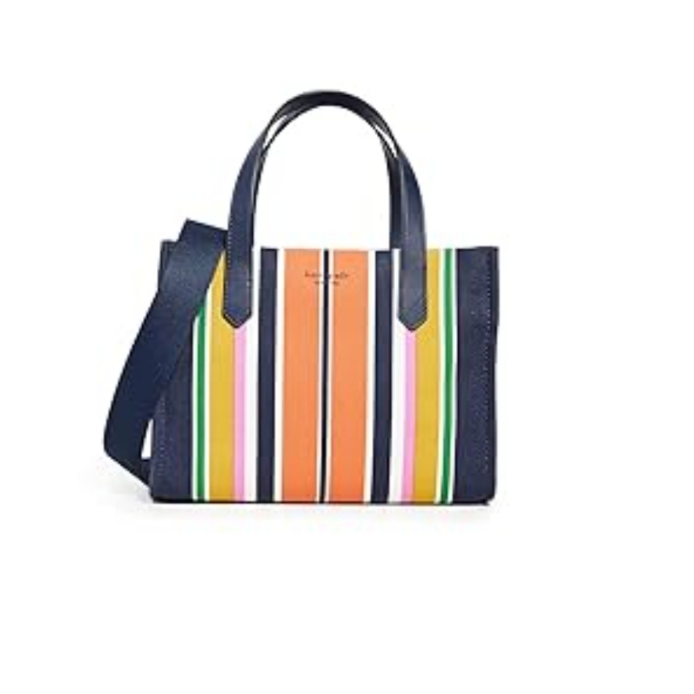 Kate Spade Orange and Blue Denim Crossbody Bag EUC